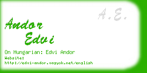 andor edvi business card